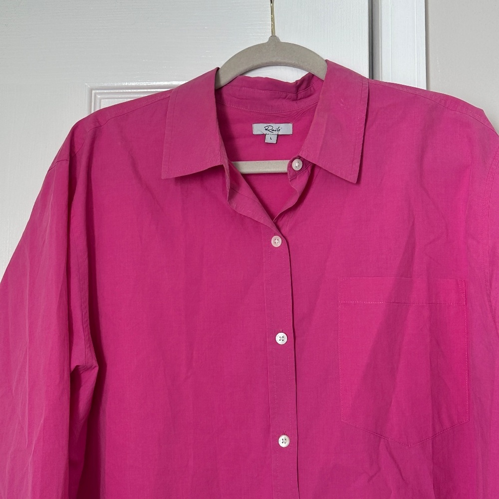 Rails Arlo Button Down in Azalea Women's Size Lar… - image 2